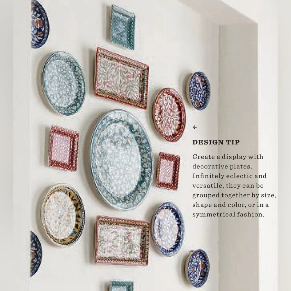 New Pottery Barn ‘Ava’ Floral Dinner Plate Set, S/4, Turquoise